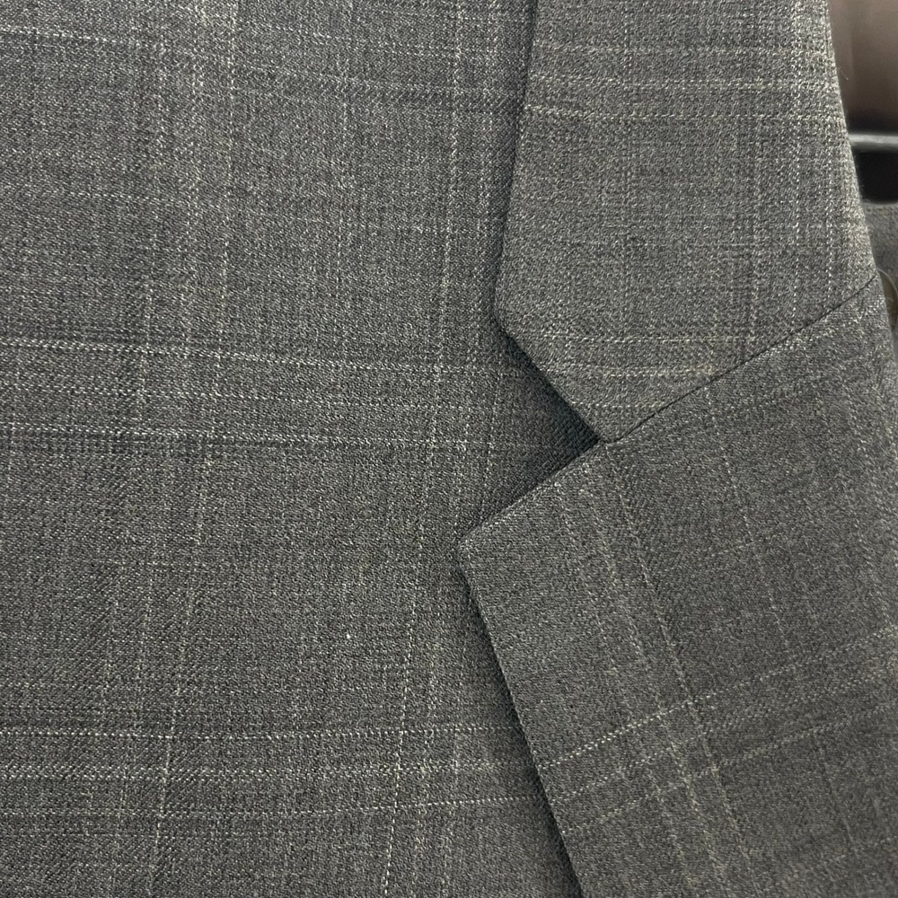 Tommy Hilfiger Wool Blend Suit Mens 48R W43 Grey Glen Plaid Regency Formal Smart - Picture 3 of 16